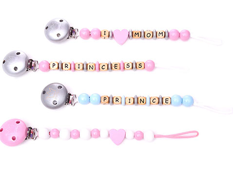 Clips Anton Schimmer from Bavaria – Pacifier Chain Clips made of wood.